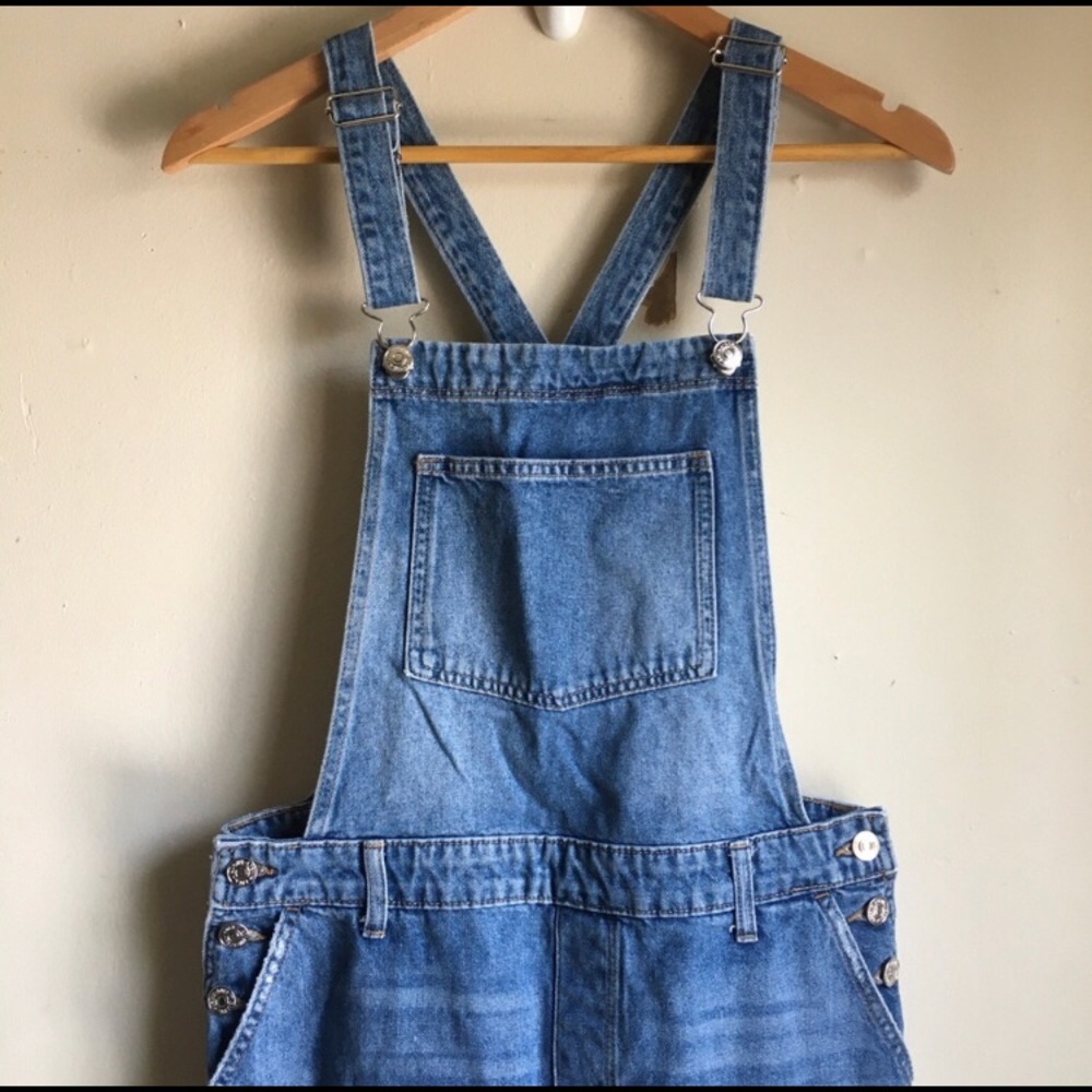H&M Denim Distressed Overalls